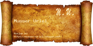 Musser Uriel névjegykártya
